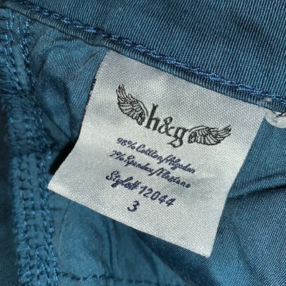 H & G Juniors Blue Black Marble Skinny Denim Casual 5-pocket Jeans Pants Size 3